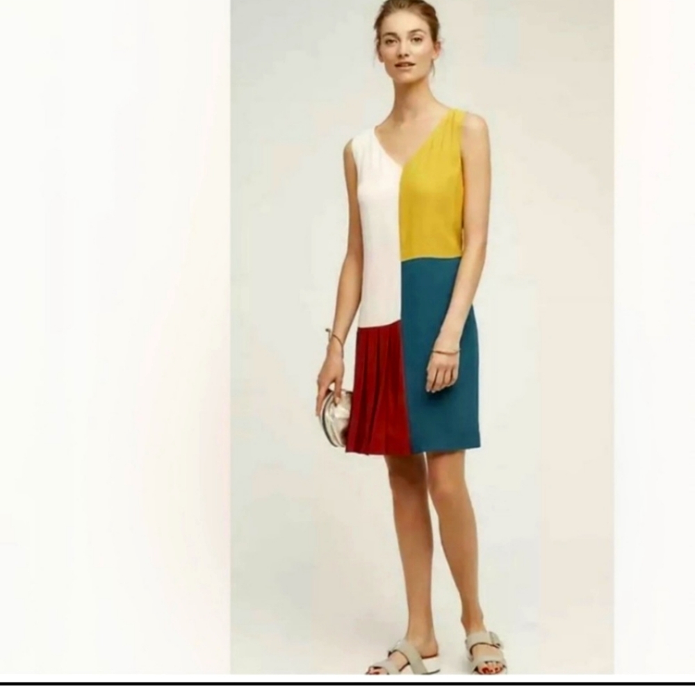 Anthropologie HD In Paris Colorblock Dress